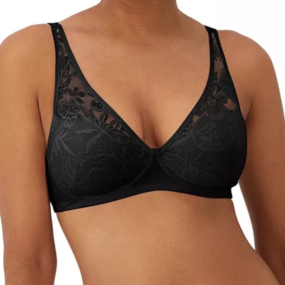Bali Breathe Wireless T-Shirt Bra DF7594 Black 2XL NWT - Picture 4 of 8